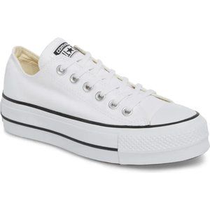 Converse Chuck Taylor® All Star® Platform Sneaker in White Canvas Sz: 9.5